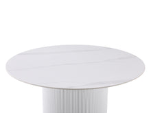 Load image into Gallery viewer, Pearl Round Ceramic Dining Table 120 x 76cm - White