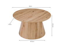 Load image into Gallery viewer, Jordan Round Coffee Table 80cm - Oak