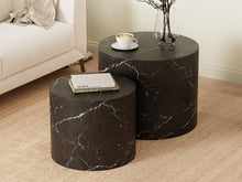 Load image into Gallery viewer, Leslie Round Side Table - Set of 2 - Black