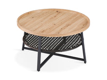 Load image into Gallery viewer, Edgar Coffee Table 80cm - Oak + Black