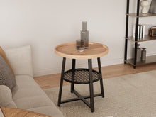 Load image into Gallery viewer, Edgar Coffee Table 50cm - Oak + Black