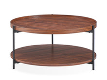 Load image into Gallery viewer, Gaylen Round Coffee Table 80cm - Brown + Black