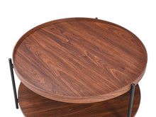 Load image into Gallery viewer, Gaylen Round Coffee Table 80cm - Brown + Black