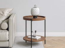 Load image into Gallery viewer, Gaylen Round Coffee Table 45cm - Brown + Black