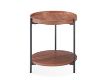 Load image into Gallery viewer, Gaylen Round Coffee Table 45cm - Brown + Black