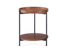Load image into Gallery viewer, Gaylen Round Coffee Table 45cm - Brown + Black