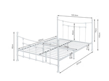 Load image into Gallery viewer, Gingera Double Metal Bed Frame - White