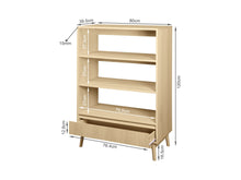 Load image into Gallery viewer, Shawnee 3 Tier Bookshelf with Drawer - Oak