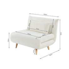 Load image into Gallery viewer, Hastings 1 Seater Fold-Out Sofa Bed - Beige