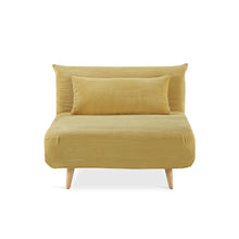 Load image into Gallery viewer, Hastings 1 Seater Fold-Out Sofa Bed - Yellow