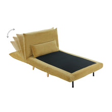 Load image into Gallery viewer, Hastings 1 Seater Fold-Out Sofa Bed - Yellow
