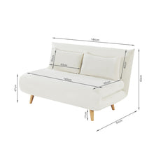 Load image into Gallery viewer, Hastings 2 Seater Fold-Out Sofa Bed - Beige