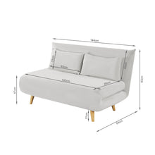 Load image into Gallery viewer, Hastings 2 Seater Fold-Out Sofa Bed - Grey