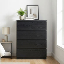 Load image into Gallery viewer, Tongass Wooden 5 Drawers Tallboy - Black