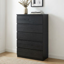 Load image into Gallery viewer, Tongass Wooden 6 Drawers Tallboy - Black