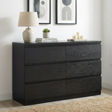Load image into Gallery viewer, Tongass Wooden 6 Drawers Lowboy - Black