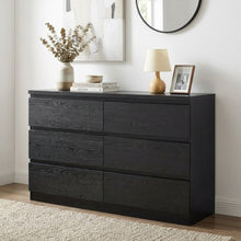 Load image into Gallery viewer, Tongass Wooden 6 Drawers Lowboy - Black