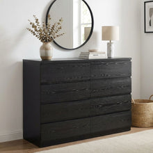 Load image into Gallery viewer, Tongass Wooden 8 Drawers Lowboy - Black