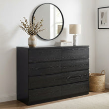 Load image into Gallery viewer, Tongass Wooden 8 Drawers Lowboy - Black