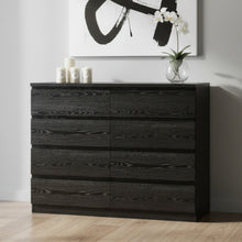 Load image into Gallery viewer, Tongass Wooden 8 Drawers Lowboy - Black