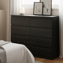 Load image into Gallery viewer, Tongass Wooden 8 Drawers Lowboy - Black