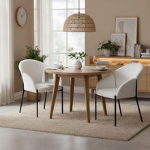 Load image into Gallery viewer, Bellamy Bouclé Dining Chairs - Set of 2 - Off White