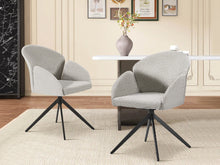 Load image into Gallery viewer, Carmen Swivel Dining Chairs - Set of 2 - Silver Grey