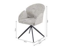 Load image into Gallery viewer, Carmen Swivel Dining Chairs - Set of 2 - Silver Grey