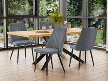 Load image into Gallery viewer, Eldon Linen Dining Chair - Set of 4 - Dark Grey