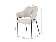 Load image into Gallery viewer, Sadie Fabric Dining Chair - Set of 2 - Grayish White