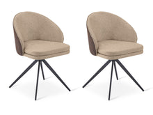 Load image into Gallery viewer, Loren Swivel Dining Chairs - Set of 2 - Light Brown