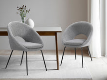 Load image into Gallery viewer, Nimue Fabric Dining Chair - Set of 2 - Greyish Black