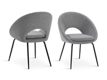 Load image into Gallery viewer, Nimue Fabric Dining Chair - Set of 2 - Greyish Black