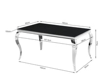 Load image into Gallery viewer, Alba Tempered Glass Dining Table 160 x 90CM - Black