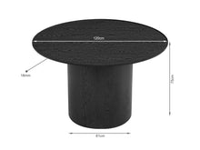 Load image into Gallery viewer, Adley Round Dining Table 120 x 75cm - Black