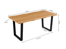 Load image into Gallery viewer, Bryce Dining Table 180 x 90cm - Oak + Black