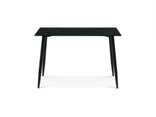 Load image into Gallery viewer, Dusty Tempered Glass Top Dining Table 120 x 70cm - Black