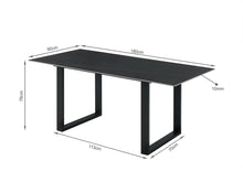 Load image into Gallery viewer, Ainsley 180 X 90cm Ceramic Dining Table - Golden Black