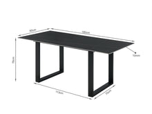 Load image into Gallery viewer, Ainsley 180 X 90cm Ceramic Dining Table - Golden Black