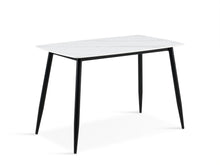Load image into Gallery viewer, Adley Matt Ceramic Dining Table 120 x 69.5cm - White + Black