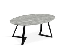Load image into Gallery viewer, Ursula Oval Coffee Table 120 x 60cm - Grey + Black