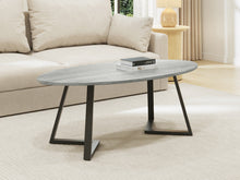 Load image into Gallery viewer, Ursula Oval Coffee Table 120 x 60cm - Grey + Black