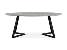 Load image into Gallery viewer, Ursula Oval Coffee Table 120 x 60cm - Grey + Black