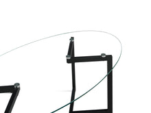 Load image into Gallery viewer, Wynter Tempered Glass Oval Coffee Table 120 x 60cm - Transparent + Black