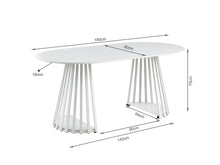 Load image into Gallery viewer, Kieran Oval Dining Table 180 x 90cm - White