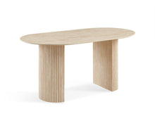 Load image into Gallery viewer, Nile Oval Dining Table 160 x 90cm - Travertine