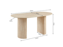 Load image into Gallery viewer, Nile Oval Dining Table 160 x 90cm - Travertine