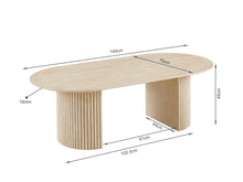 Load image into Gallery viewer, Nile Oval Coffee Table 140 x 70cm - Travertine