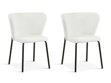 Load image into Gallery viewer, Blair Teddy Fabric Dining Chair - Set of 2 - White