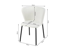Load image into Gallery viewer, Blair Teddy Fabric Dining Chair - Set of 2 - White